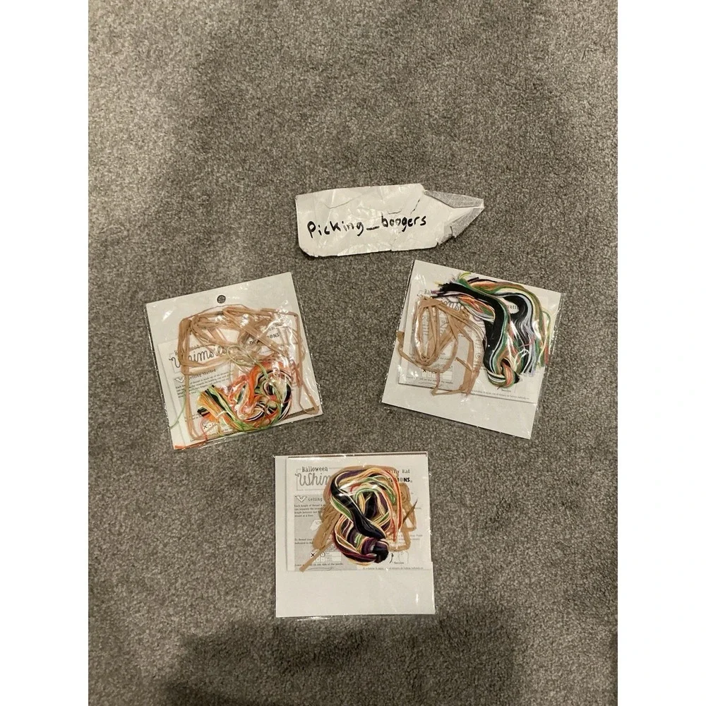 3 Vintage 1990s Dimensions Halloween Whimsies plastic canvas cross-stitch kits